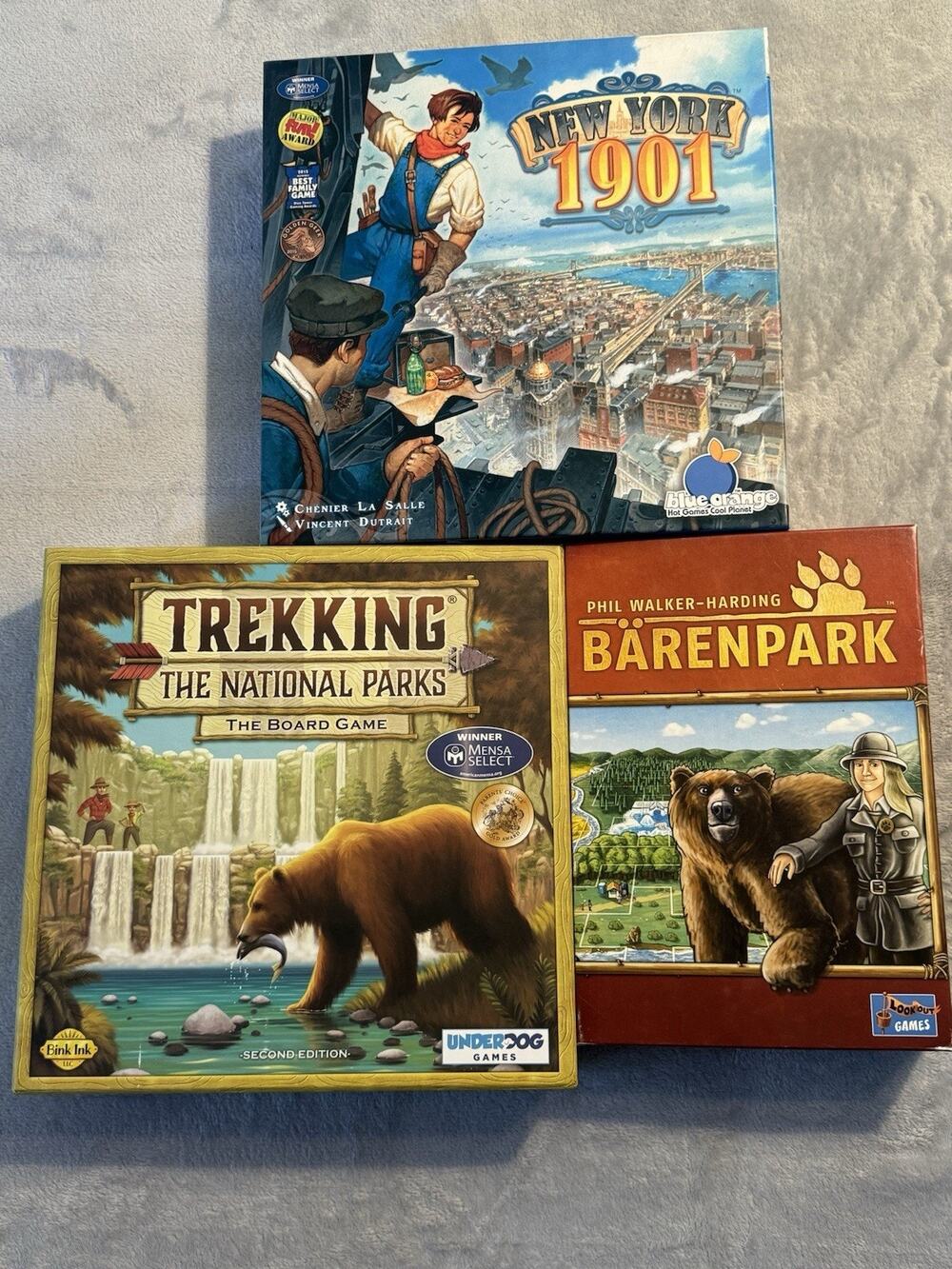 Board Game Lot Trekking The National Parks New York 1901 Barenpark All Unplayed